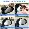 Picture of LivTee Blind Spot Mirror with Side Mirror Rain Guard, HD Glass Frameless Convex, Carbon Fiber 2-in-1 Side Mirror Covers Kit with Wide Angle Adjustable Stick for Cars SUV and Trucks, Pack of 2
