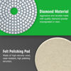 Picture of 4 Inch Diamond Polishing Pads with 5/8’’-11 Backer Pad, 12PCS Wet/Dry Granite Stone Polish Pad Kit for Drill, Grinder, Polisher, 50-6000 Grit Polishing Pad for Concrete Marble Rock Countertop Quartz
