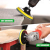 Picture of 4 Inch Diamond Polishing Pads with 5/8’’-11 Backer Pad, 12PCS Wet/Dry Granite Stone Polish Pad Kit for Drill, Grinder, Polisher, 50-6000 Grit Polishing Pad for Concrete Marble Rock Countertop Quartz