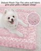 Picture of Washable Dog Bed Mat Reversible Dog Crate Pad Soft Fluffy Pet Kennel Beds Dog Sleeping Mattress for Large Jumbo Medium Small Dogs, 29 x 18 Inch, Pink