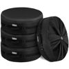 Picture of Explore Land Seasonal Tire Cover - Spare Tire Bag with Handle, Heavy Duty Winter Wheel Storage Tote Against Dust and Scratches, 4 Pack (Fits Tire Diameters 32''-34.75'', Black)