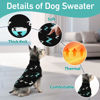 Picture of MengMengDa Dog Sweaters Dog Pullover Sweater Dog Clothes Cold Weather Cable Knitwear Thick Warm Outfits for Medium Dogs Large Dogs (Black-XL)
