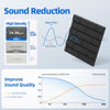 Picture of 12 Pack Acoustic Panels with Self Adhesive, 12" X 12" X 0.4" High Density Sound Proof Foam Panels for Walls, Soundproof Wall Panels, Brick Sound Absorbing Panels for Home Studio Office Decor - Black