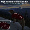 Picture of Lelepet Warm Dog Coat Reflective Dog Fleece Vest Waterproof Dog Jacket Windproof Dog Winter Coat Dog Cold Weather Coat with Adjustable Buckle Large Dog Coat Dog Snowsuit Dog Coat for Extra Large Dogs