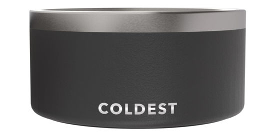 Picture of Coldest Dog Bowl - Anti Rust Metal & Non Slip Dog Bowls Large, Spill Proof Heavy Duty 3 Layers Insulated Dog Bowl - Food and Water Bowl for Dogs, Cats & Pets, Dishwasher Safe (200 oz, Stealth Black)