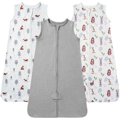 Picture of TotAha Sleep Sack 6-12 Months 3 Pack, Buttery Soft, Safe Wearable Blanket Baby Sleeping Bag with 2-Way Zipper for Girl Boy