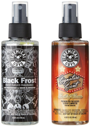 Picture of Chemical Guys AIR_302_04 Black Frost Scent and Signature Scent Combo Pack, Great for Cars, Trucks, SUVs, RVs, Home, Office & More (2-4 fl oz Items)