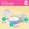 Picture of Elk and Friends Kids Porcelain Bowls with Silicone Sleeve | Kids/Toddler/Baby Feeding | Microwave & Dishwasher Safe | Non slip | Cereal/Soup/Snack Dishes & Dinnerware