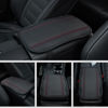 Picture of Amiss Car Center Console Pad, Universal Waterproof Car Armrest Seat Box Cover, PU Leather Auto Armrest Cover Protector，Vehicle Interior Accessories fits SUV/Truck/Car (Black-Red)