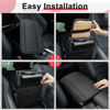 Picture of Amiss Car Center Console Pad, Universal Waterproof Car Armrest Seat Box Cover, PU Leather Auto Armrest Cover Protector，Vehicle Interior Accessories fits SUV/Truck/Car (Black-Red)