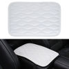 Picture of Amiss Auto Center Console Pad, Universal Waterproof Car Armrest Seat Box Cover, Car Interior Accessories, Leather Auto Armrest Cover Protector for Most Vehicle, SUV, Truck, Car (White)