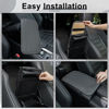 Picture of Amiss Car Center Console Pad, Universal Waterproof Car Armrest Seat Box Cover, PU Leather Auto Armrest Cover Protector，Vehicle Interior Accessories fits SUV/Truck/Car (Gray)