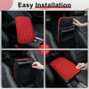 Picture of Amiss Auto Center Console Pad, Universal Waterproof Car Armrest Seat Box Cover, Car Interior Accessories, Leather Auto Armrest Cover Protector for Most Vehicle, SUV, Truck, Car (Red)