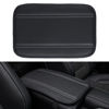 Picture of Amiss Car Center Console Pad, Universal Waterproof Car Armrest Seat Box Cover, PU Leather Auto Armrest Cover Protector，Vehicle Interior Accessories fits SUV/Truck/Car (Black-Silvery)