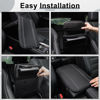 Picture of Amiss Car Center Console Pad, Universal Waterproof Car Armrest Seat Box Cover, PU Leather Auto Armrest Cover Protector，Vehicle Interior Accessories fits SUV/Truck/Car (Black-Silvery)