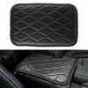 Picture of Amiss Auto Center Console Pad, Universal Waterproof Car Armrest Seat Box Cover, Car Interior Accessories, Breathable Leather Auto Armrest Cover Protector for Most Vehicle, SUV, Truck, Car (Black)