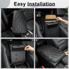 Picture of Amiss Auto Center Console Pad, Universal Waterproof Car Armrest Seat Box Cover, Car Interior Accessories, Breathable Leather Auto Armrest Cover Protector for Most Vehicle, SUV, Truck, Car (Black)