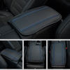 Picture of Amiss Car Center Console Pad, Universal Waterproof Car Armrest Seat Box Cover, PU Leather Auto Armrest Cover Protector，Vehicle Interior Accessories fits SUV/Truck/Car (Black-Blue)