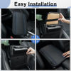 Picture of Amiss Car Center Console Pad, Universal Waterproof Car Armrest Seat Box Cover, PU Leather Auto Armrest Cover Protector，Vehicle Interior Accessories fits SUV/Truck/Car (Black-Blue)