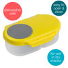 Picture of b.box Snack Box for Kids & Toddlers: 2 Compartment Snack Containers, Mini Bento Box, Lunch Box. Leak Proof, BPA free, Dishwasher safe. School Supplies. Ages 4 months+ (Lemon Sherbet, 12oz capacity)
