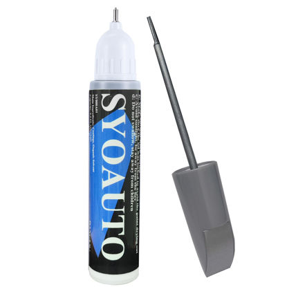 Picture of SYOAUTO Silver Touch Up Paint for Cars, Auto Touch Up Paint Silver Scratch Repair Automotive Silver Car Paint Pen 2 in 1 Car Touch Up Paint 0.4 oz