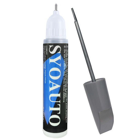 Picture of SYOAUTO Silver Touch Up Paint for Cars, Auto Touch Up Paint Silver Scratch Repair Automotive Silver Car Paint Pen 2 in 1 Car Touch Up Paint 0.4 oz