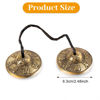 Picture of Boao Tibetan Tingsha Cymbals Meditation Chime Bells with Tibetan Drawstring Cloth Bag, 6.3 cm Meditation Chime Bells, for Percussion Instrument(Om Mane Padme Hum Symbols Embossed)