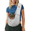 Picture of Tomkas Small Dog Sling Carrier - Zipper Pocket & Adjustable Strap & Zip Pocket - for 3-10 lbs Pets(Grey) Puppy