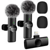 Picture of Nefuo 2 Pack Professional iPhone Wireless Lavalier Microphone for iPad, Crystal Clear Sound Quality with Noise Reduction Lapel Microphone Plug-Play for Interview Video Podcast Vlog YouTube TikTok