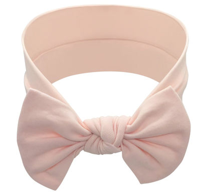 Picture of BABYGIZ Baby Girl Headbands-Infant,Toddler Cotton Handmade Hairbands with Bows Child Hair Accessories (Powder Pink)