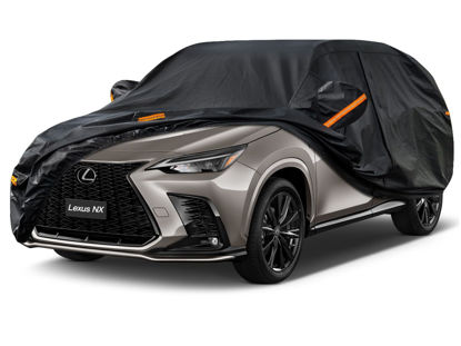 Picture of Kayme 7 Layers SUV Car Cover Custom Fit Lexus NX 300 350 (2015-2024) Waterproof All Weather for Automobiles, Outdoor Full Cover Rain Sun UV Protection.Black