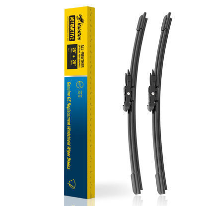 Picture of Raidbee® 2 Silicone Windshield Wiper blades Replacement for Ford Escape 2019-2013 Edge 22-15 Focus 18-12 Transit Connect 21-14 OEM Quality Windshield Wiper Blades Set 28"+28" (pack of 2) Pinch Tab