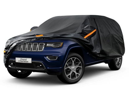 Picture of Kayme 7 Layers SUV Car Cover Custom Fit for Jeep Grand Cherokee (2010-2024) Waterproof All Weather for Automobiles, Outdoor Full Cover Rain Sun UV Protection.