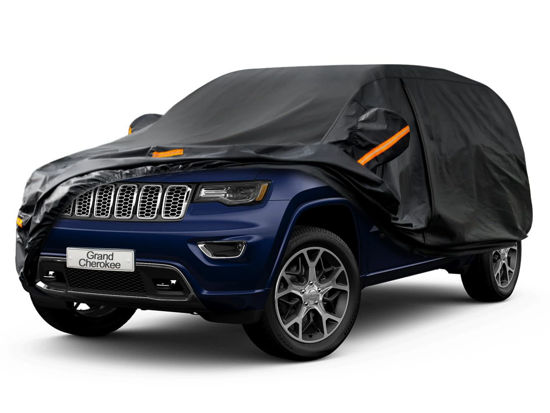 Picture of Kayme 7 Layers SUV Car Cover Custom Fit for Jeep Grand Cherokee (2010-2024) Waterproof All Weather for Automobiles, Outdoor Full Cover Rain Sun UV Protection.