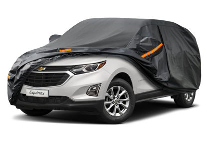 Picture of Kayme 7 Layers SUV Car Cover Custom Fit for Chevrolet Chevy Equinox (2005-2024) Waterproof All Weather for Automobiles, Outdoor Full Cover Rain Sun UV Protection.Black