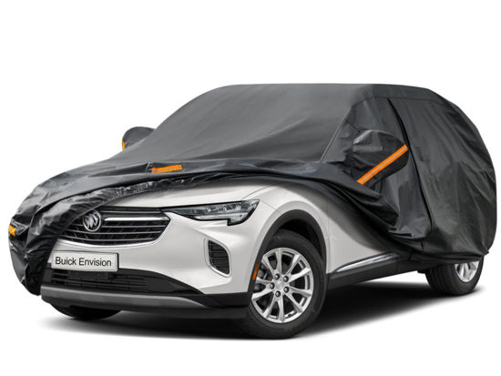 Picture of Kayme 7 Layers SUV Car Cover Custom Fit for Buick Envision (2015-2024) Waterproof All Weather for Automobiles, Outdoor Full Cover Rain Sun UV Protection.Black