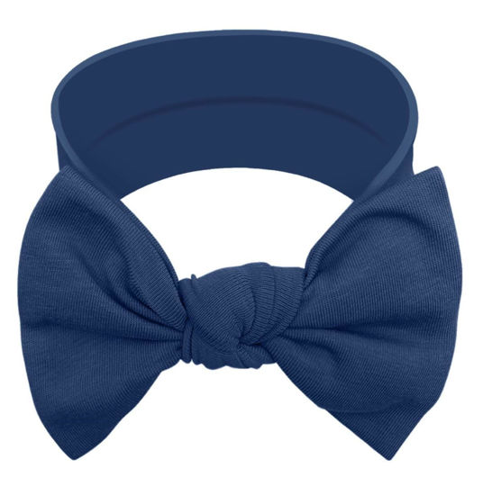 Picture of BABYGIZ Baby Girl Headbands-Infant,Toddler Cotton Handmade Hairbands with Bows Child Hair Accessories (Navy Blue)