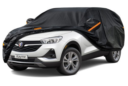 Picture of Kayme 7 Layers SUV Car Cover Custom Fit for Buick Encore/Encore GX(2012-2024) Waterproof All Weather for Automobiles, Outdoor Full Cover Rain Sun UV Protection.Black