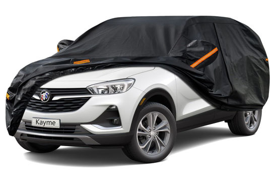 Picture of Kayme 7 Layers SUV Car Cover Custom Fit for Buick Encore/Encore GX(2012-2024) Waterproof All Weather for Automobiles, Outdoor Full Cover Rain Sun UV Protection.Black