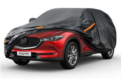 Picture of Kayme 7 Layers SUV Car Cover Custom Fit for Mazda CX-5 CX5 (2012-2024) Waterproof All Weather for Automobiles, Outdoor Full Cover Rain Sun UV Protection.Black