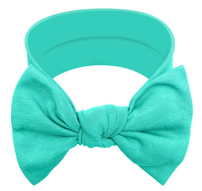 Picture of BABYGIZ Baby Girl Headbands-Infant,Toddler Cotton Handmade Hairbands with Bows Child Hair Accessories (Turquoise Blue)