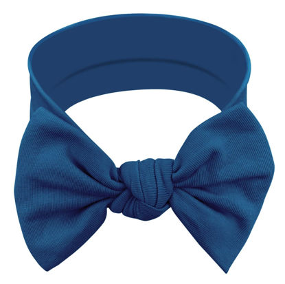 Picture of BABYGIZ Baby Girl Headbands-Infant,Toddler Cotton Handmade Hairbands with Bows Child Hair Accessories (Dark Blue)