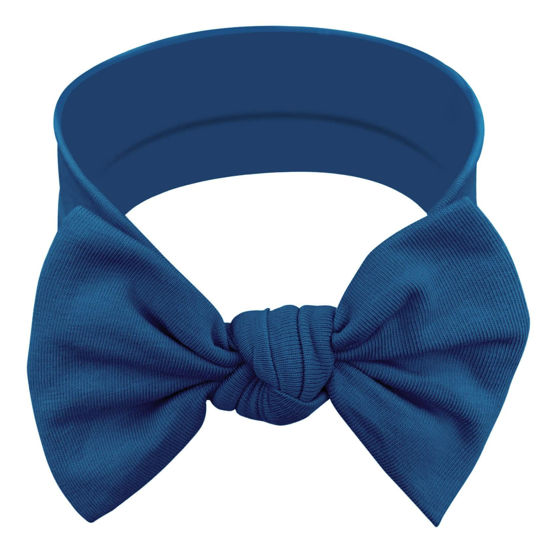 Picture of BABYGIZ Baby Girl Headbands-Infant,Toddler Cotton Handmade Hairbands with Bows Child Hair Accessories (Dark Blue)