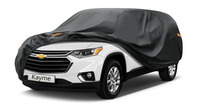 Picture of Kayme 7 Layers SUV Car Cover Custom Fit for Chevrolet Chevy Traverse (2009-2023) Waterproof All Weather for Automobiles, Outdoor Full Cover Rain Sun UV Protection.