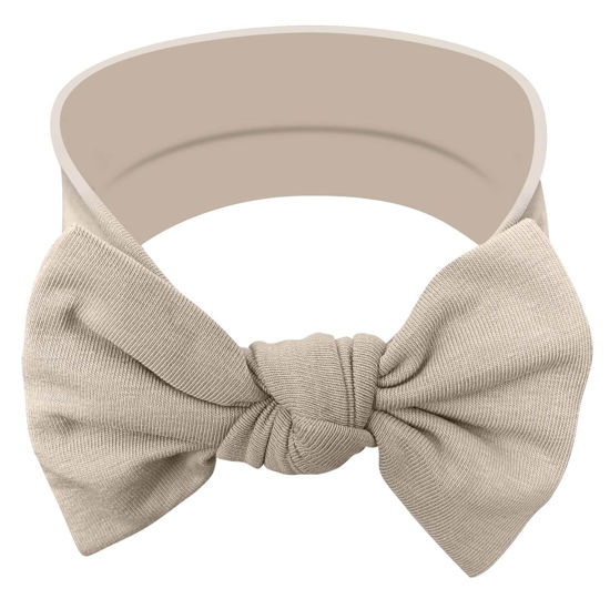 Picture of BABYGIZ Baby Girl Headbands-Infant,Toddler Cotton Handmade Hairbands with Bows Child Hair Accessories (Beige)