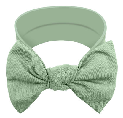 Picture of BABYGIZ Baby Girl Headbands-Infant,Toddler Cotton Handmade Hairbands with Bows Child Hair Accessories (Linden Green)