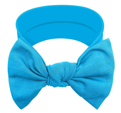 Picture of BABYGIZ Baby Girl Headbands-Infant,Toddler Cotton Handmade Hairbands with Bows Child Hair Accessories (Blue)