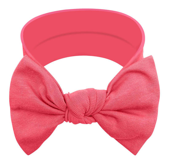 Picture of BABYGIZ Baby Girl Headbands-Infant,Toddler Cotton Handmade Hairbands with Bows Child Hair Accessories (Hot Pink)