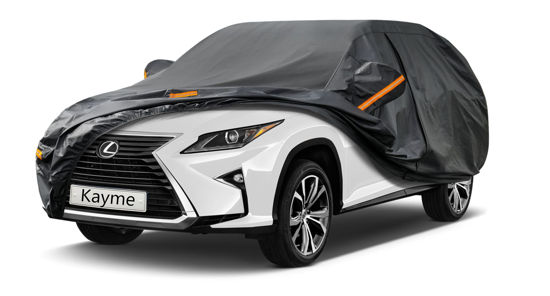 Picture of Kayme 7 Layers SUV Car Cover Custom Fit for Lexus RX 350 (2015-2024) Waterproof All Weather for Automobiles, Outdoor Full Cover Rain Sun UV Protection.