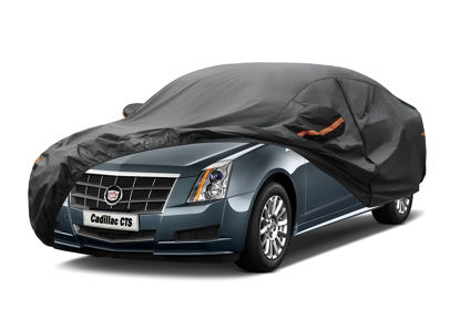 Picture of Kayme 7 Layers Car Cover Custom Fit for Cadillac CTS (2003-2014) Waterproof All Weather for Automobiles, Outdoor Full Cover Rain Sun UV Protection.Black